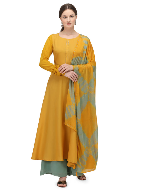Mustard Yellow Kurti and Dupatta IP2434/2MUS - 2 Piece