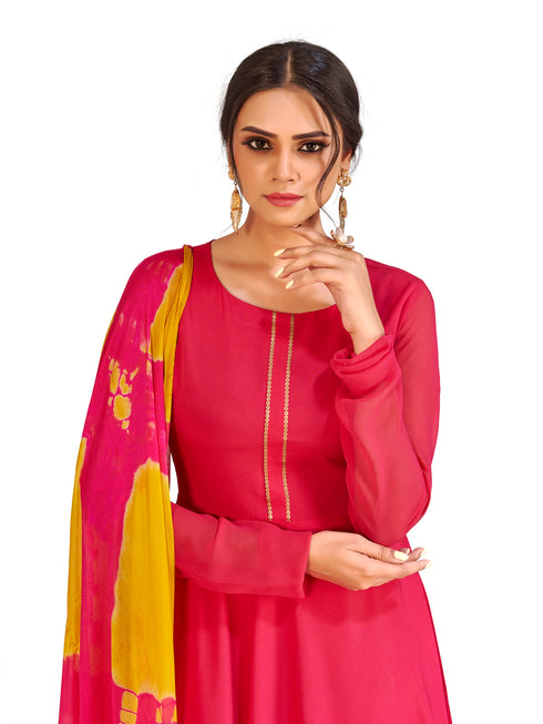 Pink Kurti and Dupatta IP2434/3PINK - 2 Piece