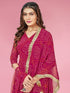 Pink Bandhani Printed Kurti and Dupatta IP2433 - 2 Piece