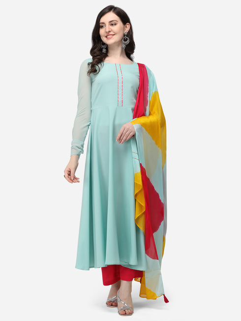 Sky Blue Kurti and Dupatta IP2434/1BLU - 2 Piece