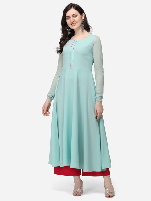 Sky Blue Kurti and Dupatta IP2434/1BLU - 2 Piece