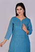 Blue Linen Kurti, Pant and Dupatta IP2422 - 3 Piece