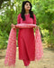 Pink Zig Zag Printed Kurti, Pant and Dupatta IP2432 - 3 Piece
