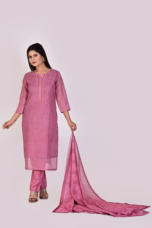 Wine Kurti, Pant and Dupatta IP2421 - 3 Piece
