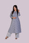 Grey Printed Kurti and Pant IP2409/1GRE - 2 Piece