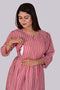 Feeding/Maternity Maroon Red Print Dress IP2423/1RED - 1 Piece