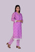Purple Thread Work Kurti, Pant and Dupatta IP2417 - 3 Piece