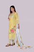 Yellow Color Flower Print Kurti, Pant and Dupatta IP2414 - 3 Piece