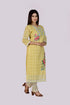 Yellow Color Flower Print Kurti, Pant and Dupatta IP2414 - 3 Piece